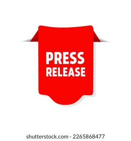 Press release. label icon design. Vector illustration template advertising.
