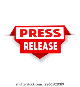 Press release. label icon design. Vector template for business advertising.
