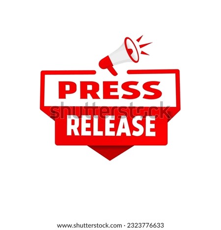 Press release. label icon design template. Vector template for business