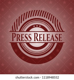 Press Release red emblem. Retro