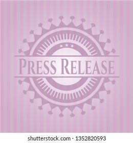 Press Release retro pink emblem
