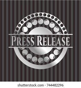 Press Release silvery shiny badge