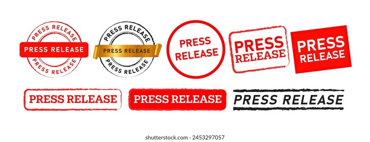 sello de la Autorización de prensa y sello de la etiqueta de la insignia para los medios de comunicación