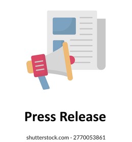 Press Release Vector icon which can easily modify or edit
