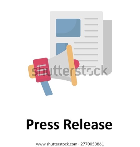Press Release Vector icon which can easily modify or edit
