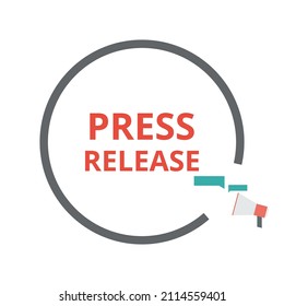 Press Release Vector. Marketing And Business Concept. Flat Illustration On White Background.