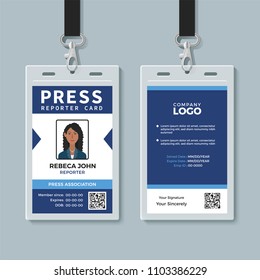 Press Reporter ID Card Template