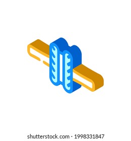 press roller gym equipment isometric icon vector. press roller gym equipment sign. isolated symbol illustration