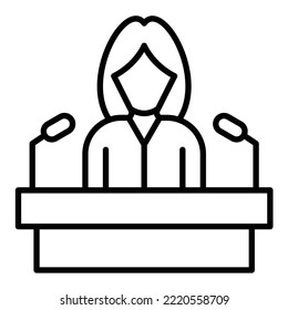 Press Secretary icon vector image. Can also be used for web apps, mobile apps and print media.