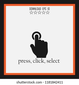 press sketch vector icon
