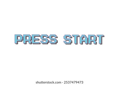 PRENSA START. pixel art. juego de 8 bits. juego retro. para activos de juego. fondo de ciencia ficción de futurismo retro. rejilla de neón brillante. y estrellas de juegos de computadora arcade vintage. 