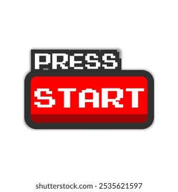 Press start text message screen and red button.