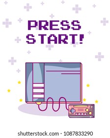 Press start videogame
