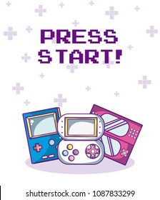 Press start videogame