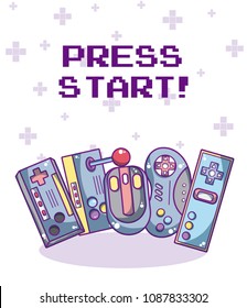 Press start videogame