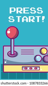 Press start videogame banner