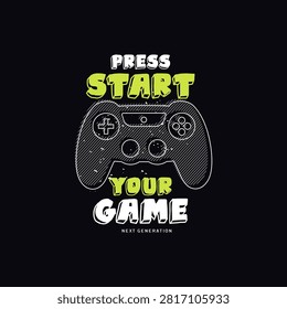 press start your game  t shirt boys 
