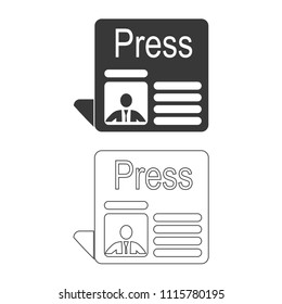 Press vector  icon.