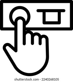 drücken Sie Vektorgrafik auf transparentem Hintergrund. Hochwertige Symbole. Dünne Vektorsymbole für Konzept und Grafikdesign.