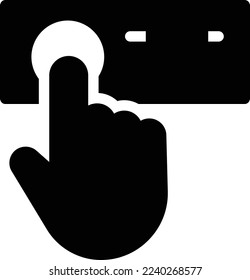 drücken Sie Vektorgrafik auf transparentem Hintergrund. Hochwertige Symbole. Glyphen Vektorsymbole für Konzept und Grafikdesign.