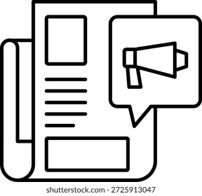 Prensa Vector Line Icon Design