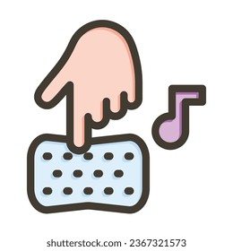 Press Vector Thick Line Filled Colors Icon For Personal And Commercial Use.
