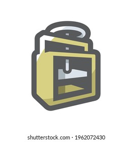 Press waste paper Vector icon Cartoon illustration