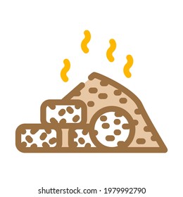 pressed compost color icon vector. . isolated symbol illustration