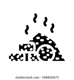 pressed compost glyph icon vector.  isolated contour symbol black illustration
