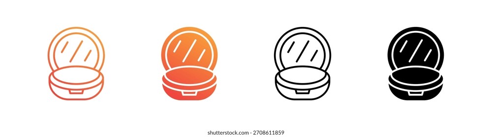 Conjunto de iconos de estilo múltiple de polvo prensado