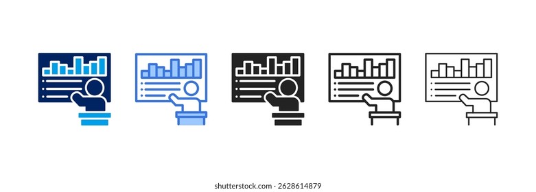 Pressentation Icon Set Different Style Collection