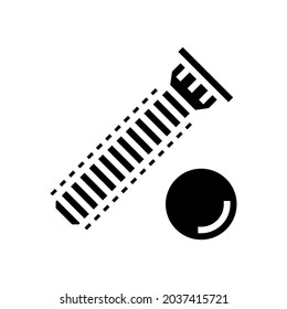 press-fit stud glyph icon vector. press-fit stud sign. isolated contour symbol black illustration