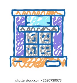pressing aluminium doodle icon sketch vector. pressing aluminium sign. isolated symbol illustration