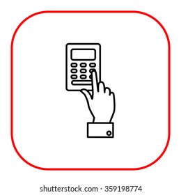 Pressing ATM keypad
