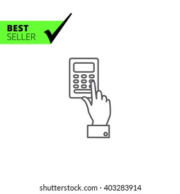 Pressing ATM keypad