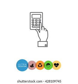 Pressing ATM keypad