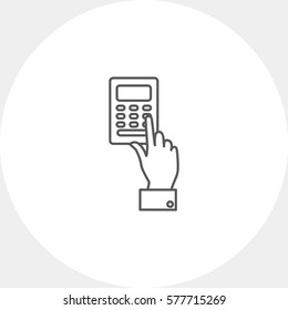 Pressing ATM keypad