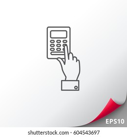 Pressing ATM keypad