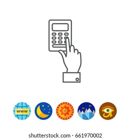 Pressing ATM keypad