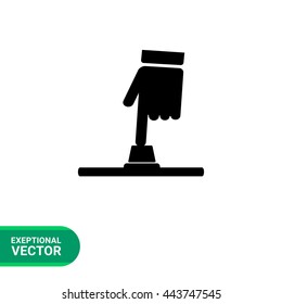Pressing Button by Hand Icon