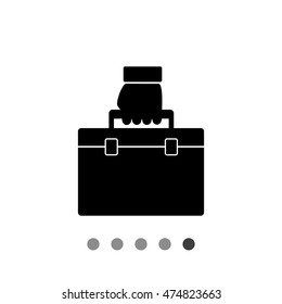 Pressing Button by Hand Icon