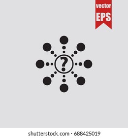 Pressing button icon in trendy isolated on grey background.Vector illustration.