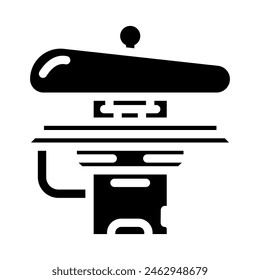pressing dry cleaning glyph icon vector. pressing dry cleaning sign. isolated symbol illustration
