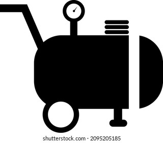 Pressure air compressor icon. Flat illustration of pressure air compressor vector icon for web design.eps