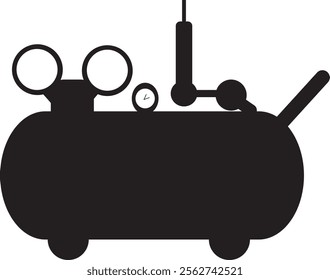 Pressure air compressor icon. Simple illustration of pressure air compressor vector icon for web design isolated on white background