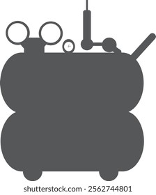Pressure air compressor icon. Simple illustration of pressure air compressor vector icon for web design isolated on white background