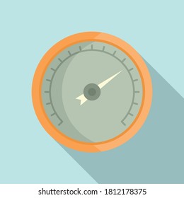 Pressure Barometer Icon. Flat Illustration Of Pressure Barometer Vector Icon For Web Design