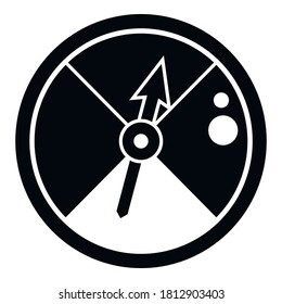 Pressure barometer icon. Simple illustration of pressure barometer vector icon for web design isolated on white background