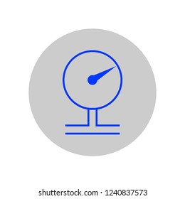 Pressure blue on grey background - simple icon