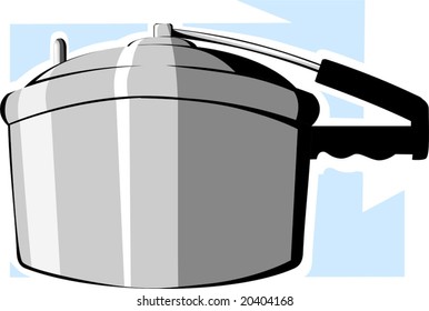  pressure cooker with a blue shade	